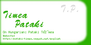 timea pataki business card